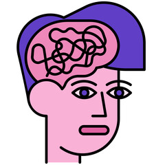 psychosis line icon