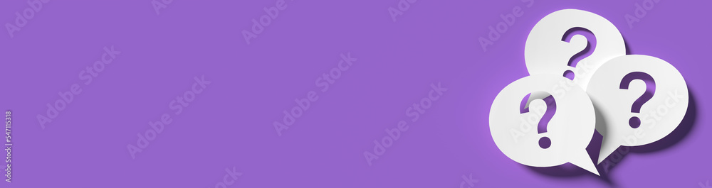 Wall mural question mark in front of a red color wall background. business support concept - 3d rendering.