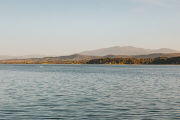 view of the sea and mountains