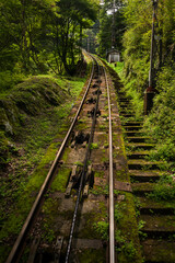 The Gokurakubashi to Koyasan cable car tracks