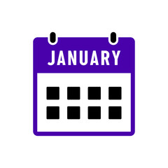 calendar illustration in trendy flat style