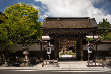 Sojiin Buddhist temple guesthouse entrance gate in Koyasan