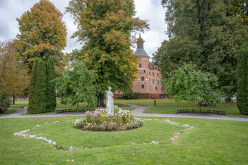 View of famous Swedish 16 th century Gripsholm castle located in Mariefred Sodermanland Sweden