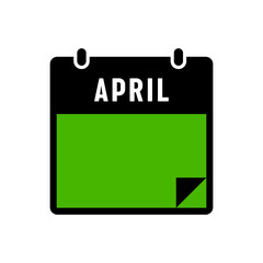 calendar illustration in trendy flat style
