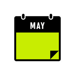 calendar illustration in trendy flat style