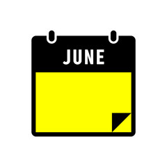 calendar illustration in trendy flat style