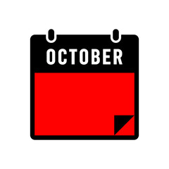 calendar illustration in trendy flat style