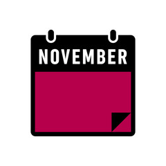 calendar illustration in trendy flat style