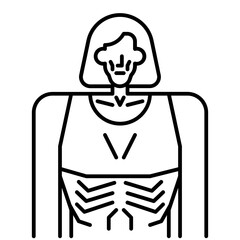 anorexia line icon