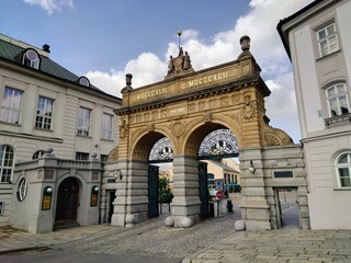 Main gate to famous Pilsner Urquell Brewery
