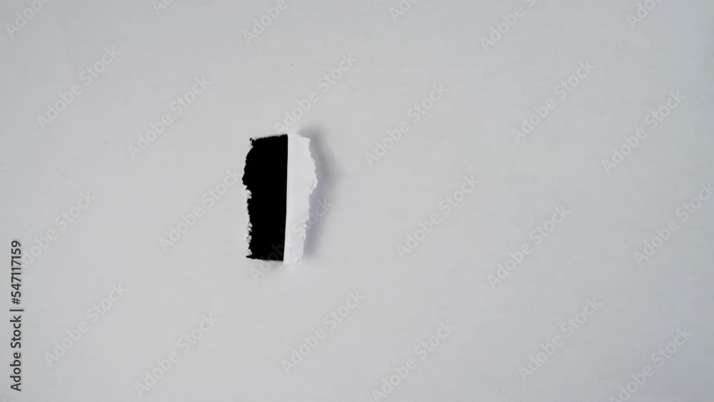Poster Horizontal torn paper stop motion for copy space. Ripped paper animation for video effect overlay