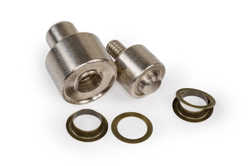 Sets of metal eyelets components and setting tool