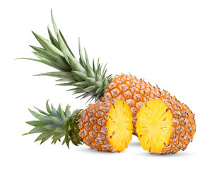  Pineapple slices isolated on transparent png