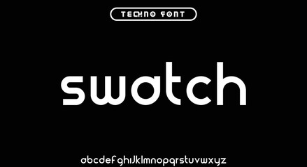 SWATCH, a modern minimalist clean alphabet font. lowercase bold typography vector illustration design
