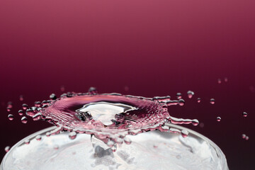 Water Drop Splash with Ripples on water surface