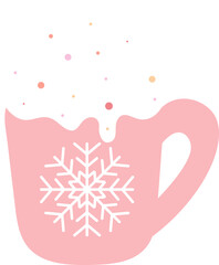 Pastel whipped cream coffee cup