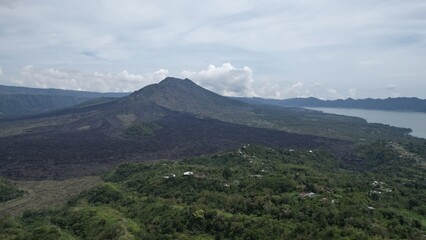 Obraz na płótnie Canvas Bali, Indonesia - November 12, 2022: The Mount Batur Volcano