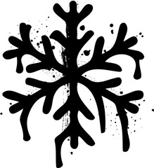 Snowflake brush paint