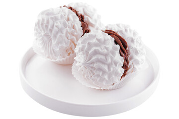 White zephyr isolated on white background