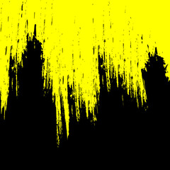 Vector illustration. Background, texture, paint yellow with black, grunge.
