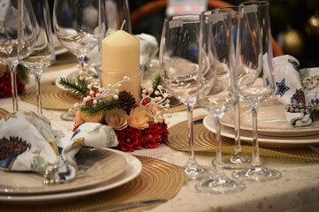 christmas table setting
