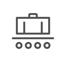 Airport icon outline and linear symbol.	
