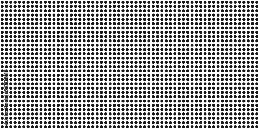 Poster Isolated grid of black dots, simple pattern. For print and stylish decor, seamless pattern and textures. Vector black dots create an elemental seamless texture.