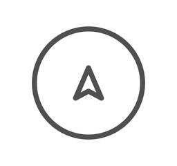 Navigation icon outline and linear symbol.	

