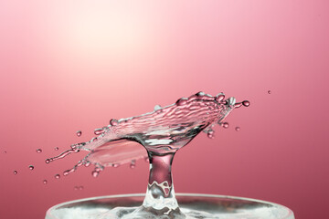 Water Drop Splash with Ripples on water surface