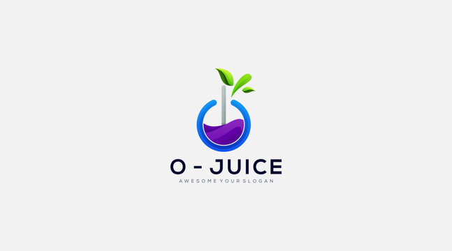 Initial Letter O Fruit Logo Design vector Template