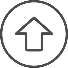 Transparent upload icon, unfilled upload button