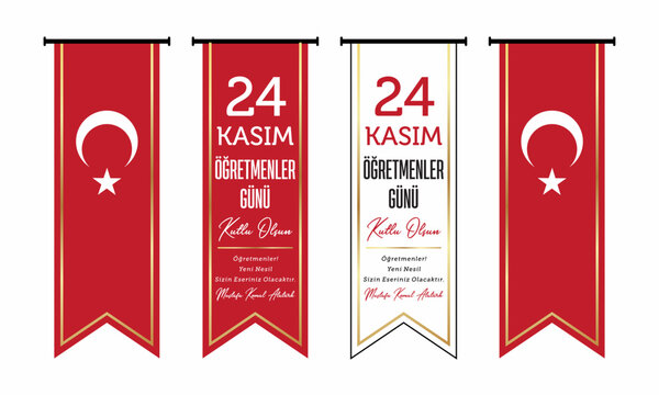 November 24 Teacher's Day. (Turkish: 24 Kasım &Ouml;ğretmenler G&uuml;n&uuml; kutlaması). Swallow flag. kırlangı&ccedil; bayrak