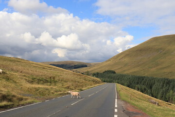 Brecon beacons scenery in the UK.