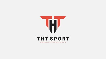 THT sport icon vector logo design illustration