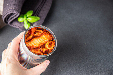 cannelloni can delicious pasta snack meal food on the table copy space food background rustic top view