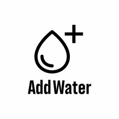 "Add Water" vector information sign