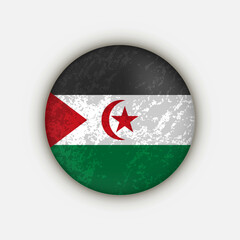 Country Sahrawi Arab Democratic Republic. Sahrawi Arab Democratic Republic flag. Vector illustration.