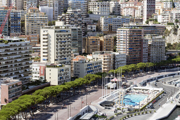Naklejka premium Principality of Monaco, buildings, downtown, French Riviera