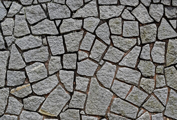 Stone wall texture background in Teresopolis, Rio de Janeiro, Brazil