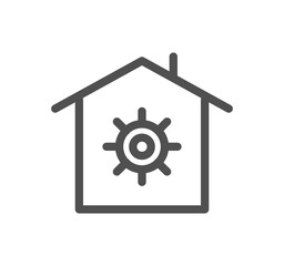 Real estate icon outline and linear symbol.	
