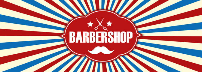 Vector background for barbershop with a form for text. The concept of beauty salons and haircuts.