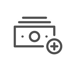 Money savings icon outline and linear symbol.	

