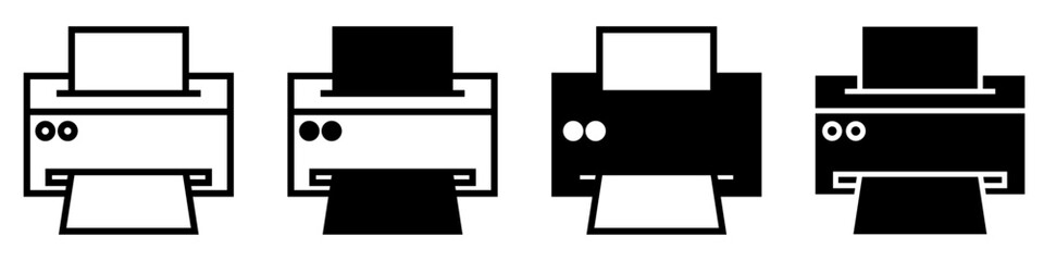 Printer icon vector set. copy machine illustration sign collection. copy symbol.