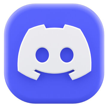 Valencia, Spain - November, 2022: Discord Isolated Logo Purple Icon With Transparent Background, Cut Out Symbol Front View In 3D Render. Discord Is A Social Platform For The Creation Of Chat Servers