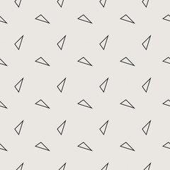 Essential monochrome geometric seamless vector pattern. Neutral geometry multi-use repeating pattern tile for packaging and backgrounds. 