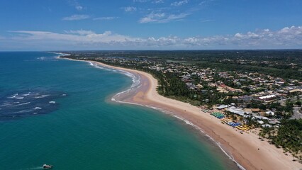 Aerial view of Guarajuba Beach near Salvador, Bahia, Brazil 