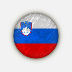 Country Slovenia. Slovenia flag. Vector illustration.