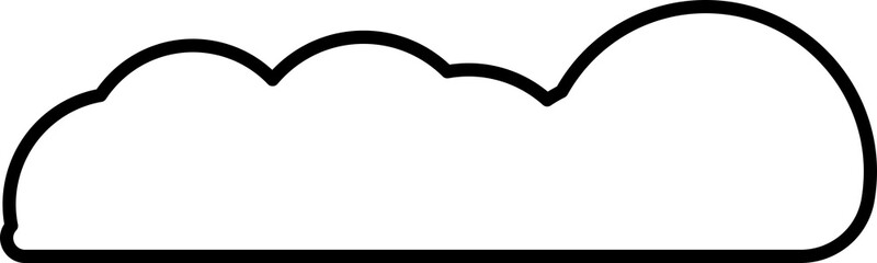Cloud element in PNG type. Flat illustration style. Minimal object.