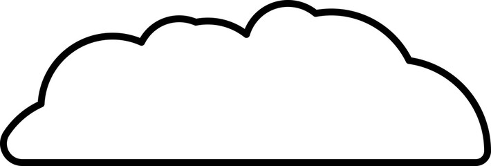 Cloud element in PNG type. Flat illustration style. Minimal object.