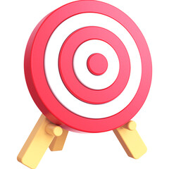 Target board isolated on transparent background. 3D rendering